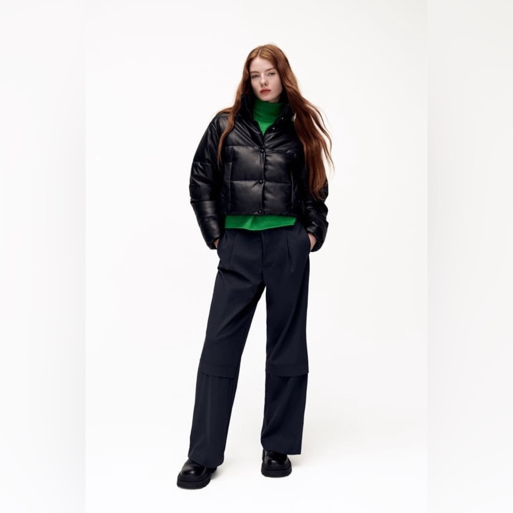 Zara faux leather jacket